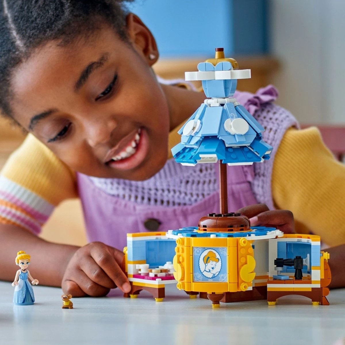 Set LEGO Disney Princess 43266 Cinderella's Dress, 474 pjesë, për fëmijë, Blu
