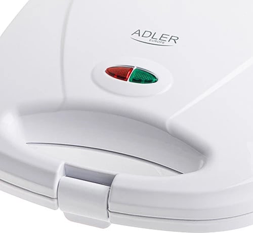 Grill elektrik Adler AD 3072, pllakë 20x11 cm, 700W (1200W max), kabllo 70 cm, i bardhë