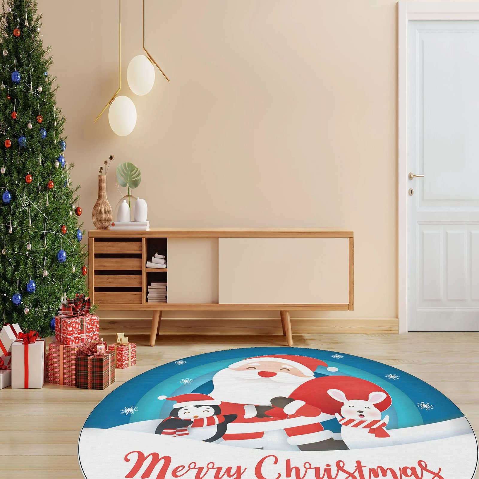 Qilim rrumbullak, shumëngjyrësh, 80 cm, Conceptum Hypnose, Woopamuk453