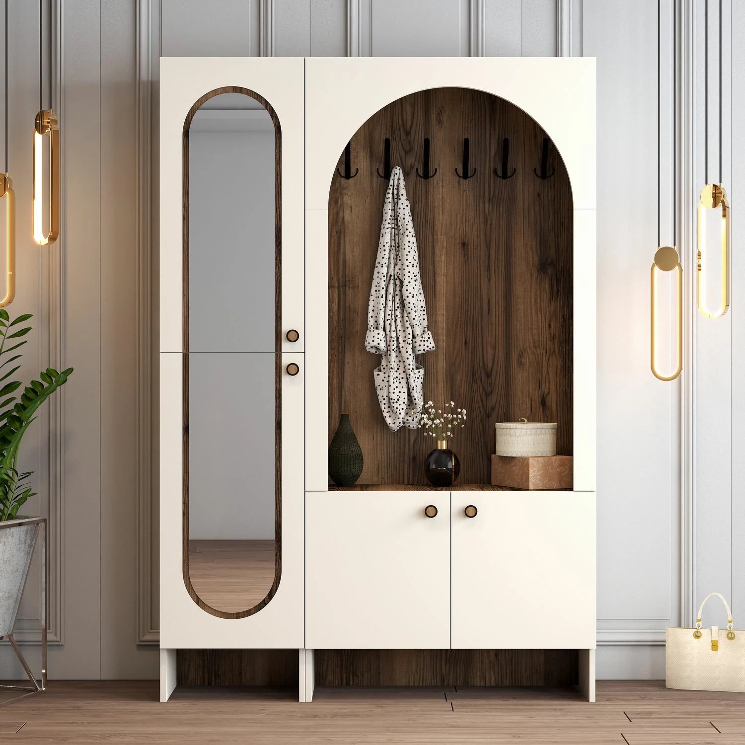 Stendë për korridor Skye Decor, Palermo Km, krem dhe arre