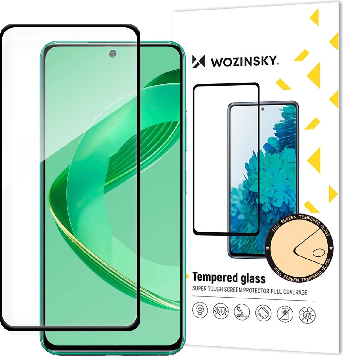 Xham i temperuar Wozinsky Full Glue për Huawei Nova 11 SE, me kornizë të zezë