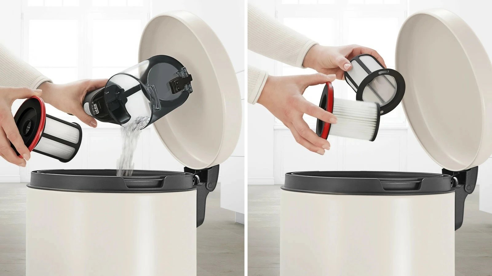 Fshesë me korrent pa kabllo, Bosch BBS611BSC, qëndrim vertikal, pa qese, kohëzgjatje baterie 30 min, filtër PureAir, e zezë