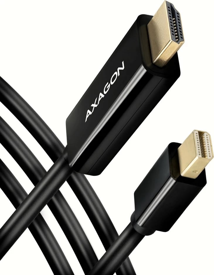 Kabllo/adapter aktiv AXAGON RVDM-HI14C2 Mini DisplayPort në HDMI, 1.8m, e zezë