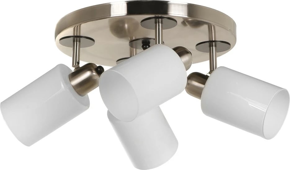 Llambë tavani Opviq Nomi 4 vendesh, metal krom mat, gotë e bardhë