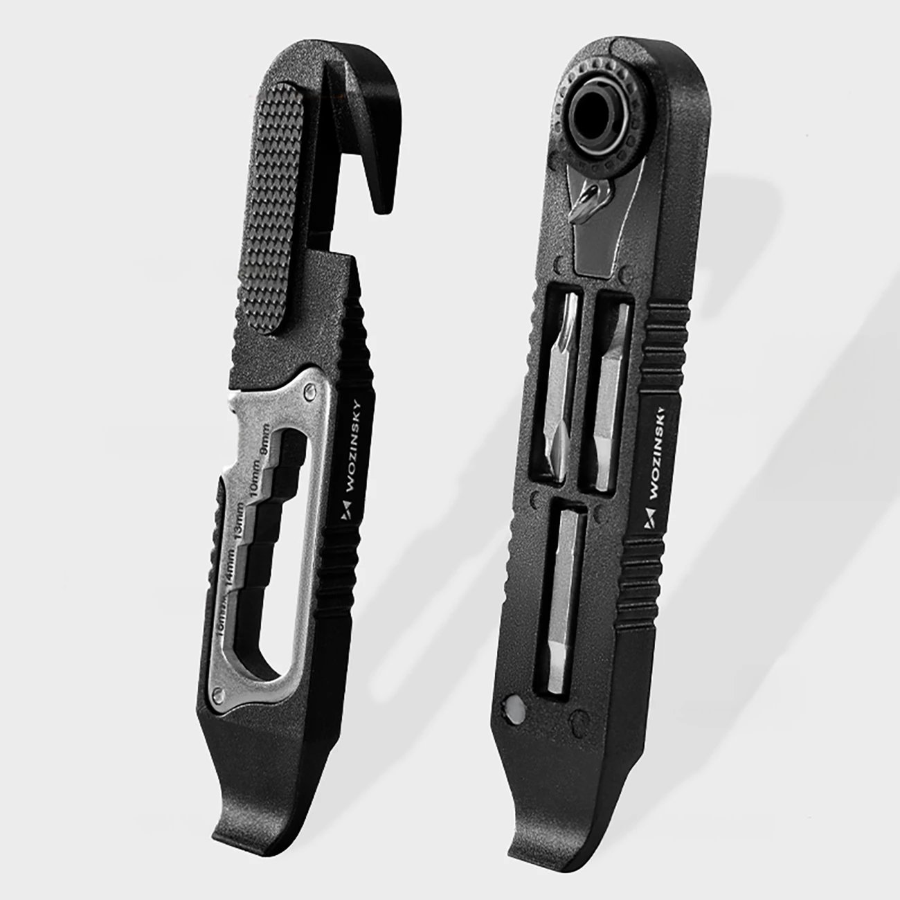 Multitool biçiklete 14-në-1, Wozinsky WZK-L2, çelësa imbus, Torx T25, PH2, leva gome, magnetik, e zezë