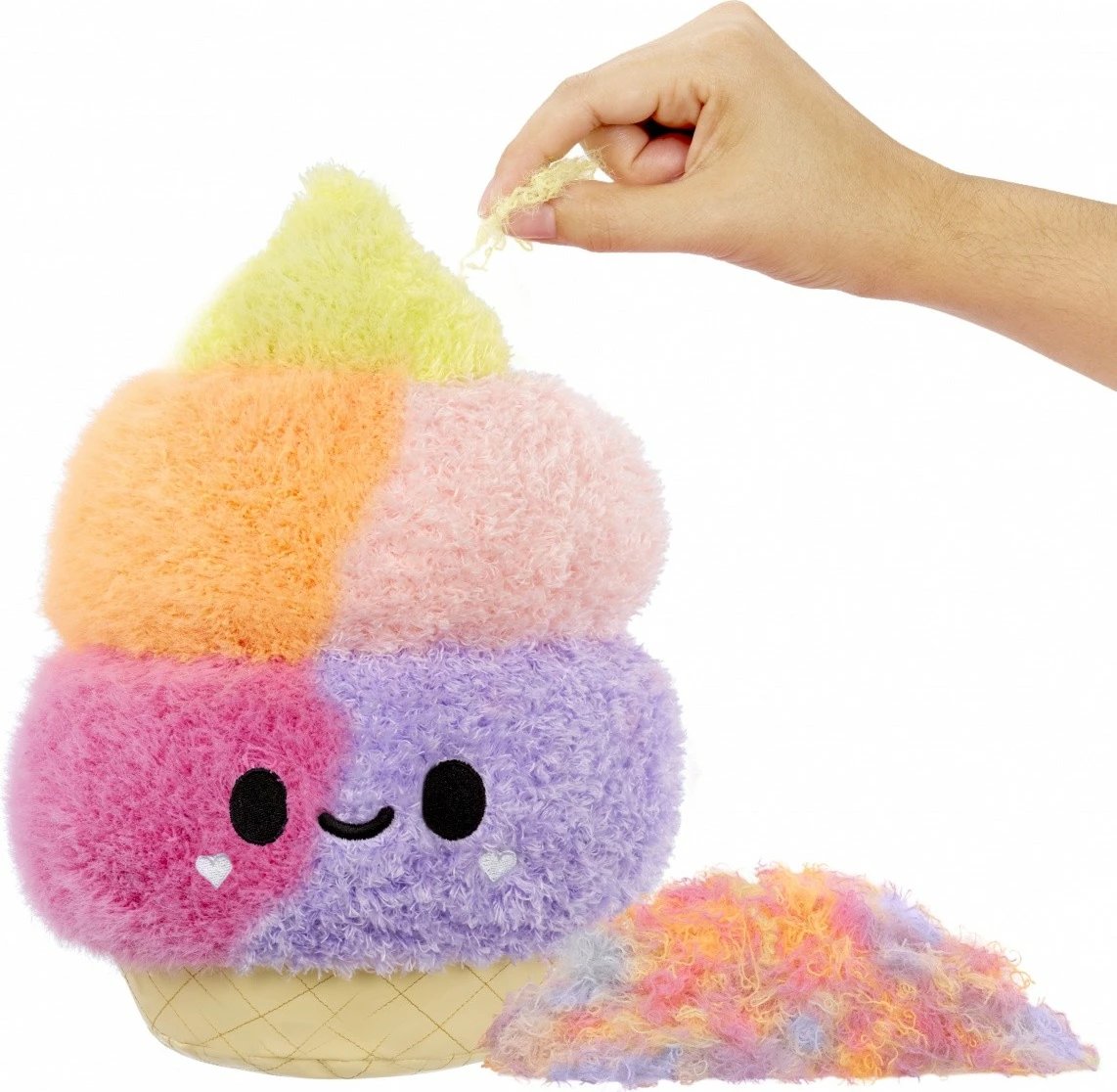 Lodër pelushi Fluffie Stuffiez nga MGA, model Akullore, shumëngjyrëshe, Large