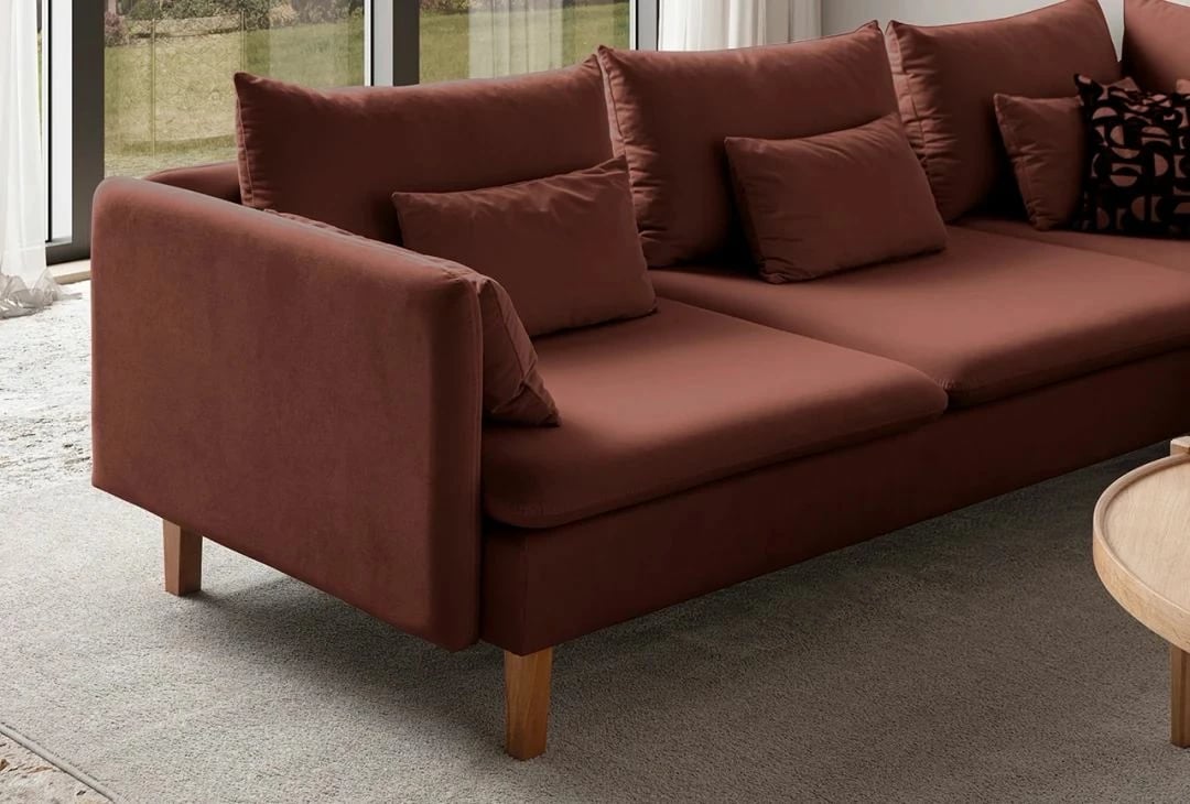 Këndare Flexy L, ngjyrë e kuqe tullë, Atelier del Sofa