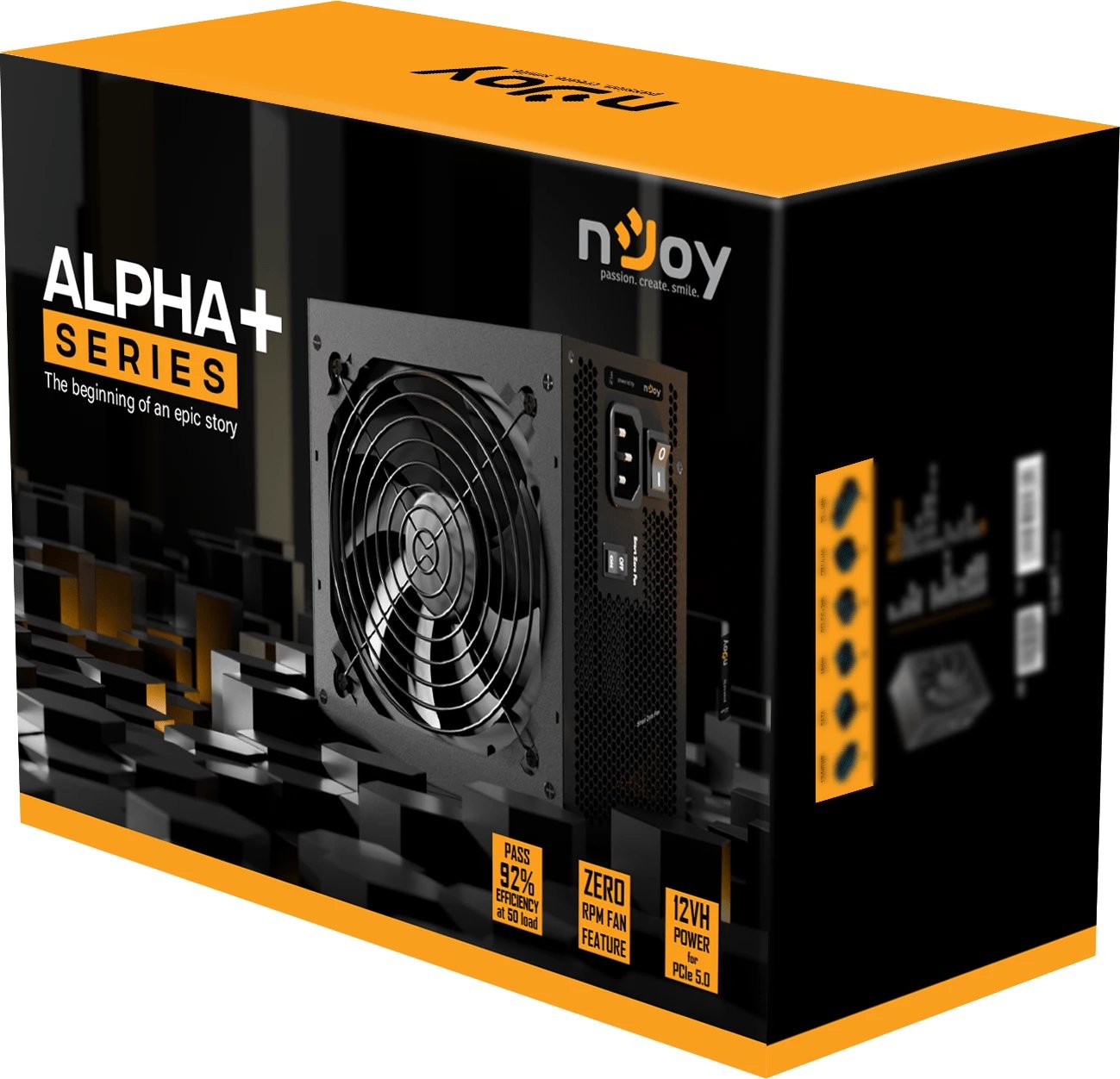 Furnizues I rrymës nJoy Alpha+ 850 - 850W - 80 PLUS Gold