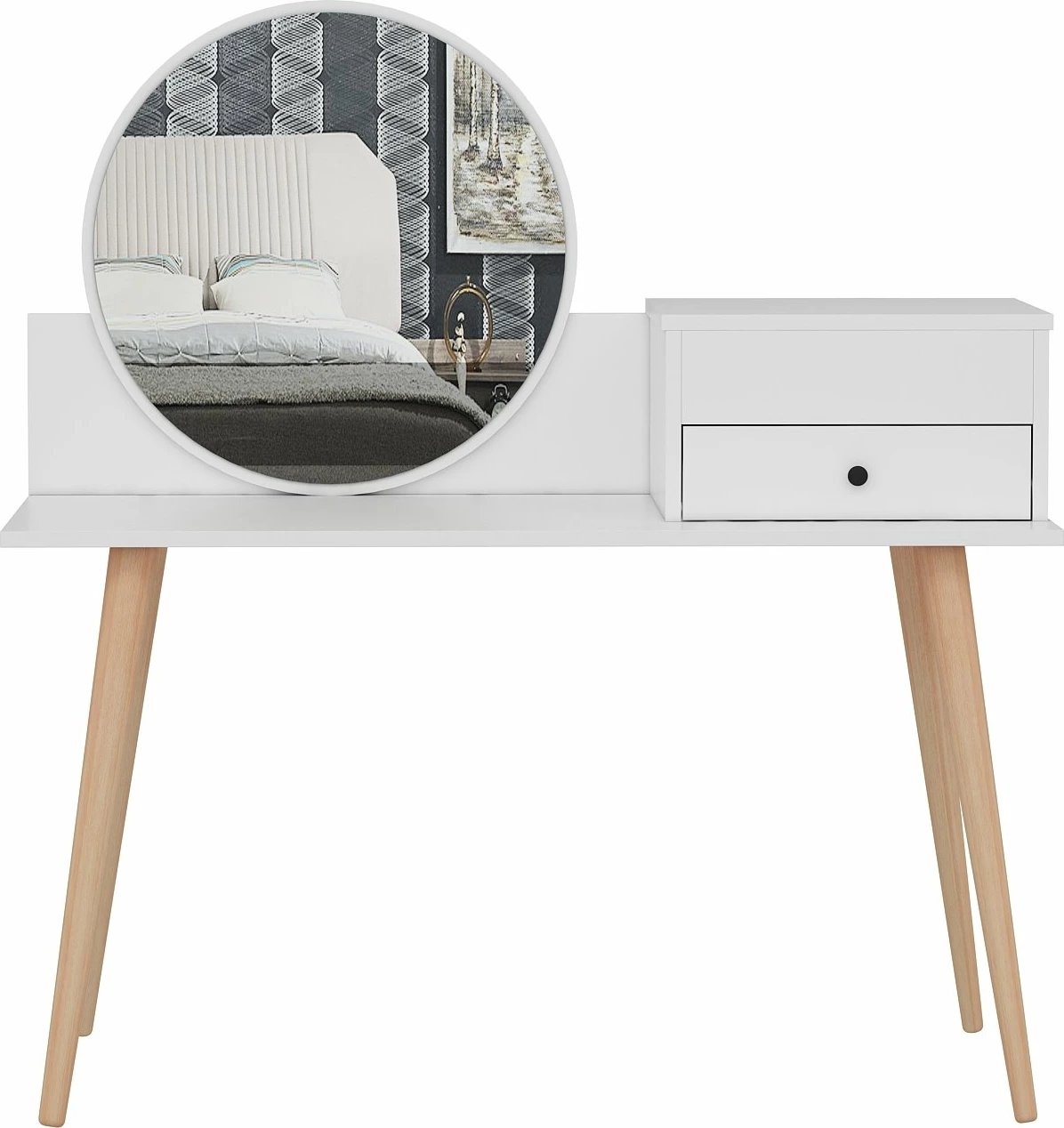 Tavolinë grimimi Hanah Home, Angel, e bardhë