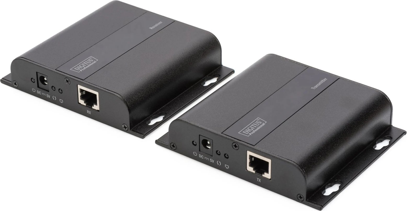 Set transmetues & pranues AV Digitus DS-55122, HDMI Extender 4K, me kabllo CAT6, i zi