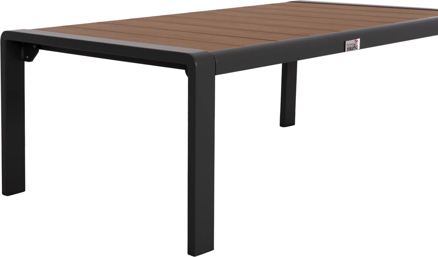 Tavolinë anësore për shezlong, alumin, ngjyrë gri e errët, polywood, BENTRY FH6276.03, 100x56x35cm