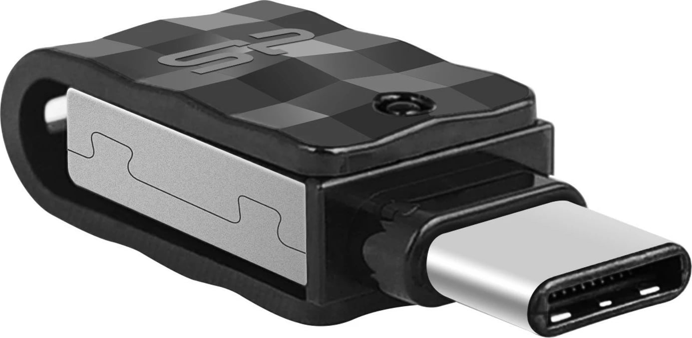 USB flash Silicon Power Mobile C31 64GB, USB Type-A/Type-C, zi, argjend