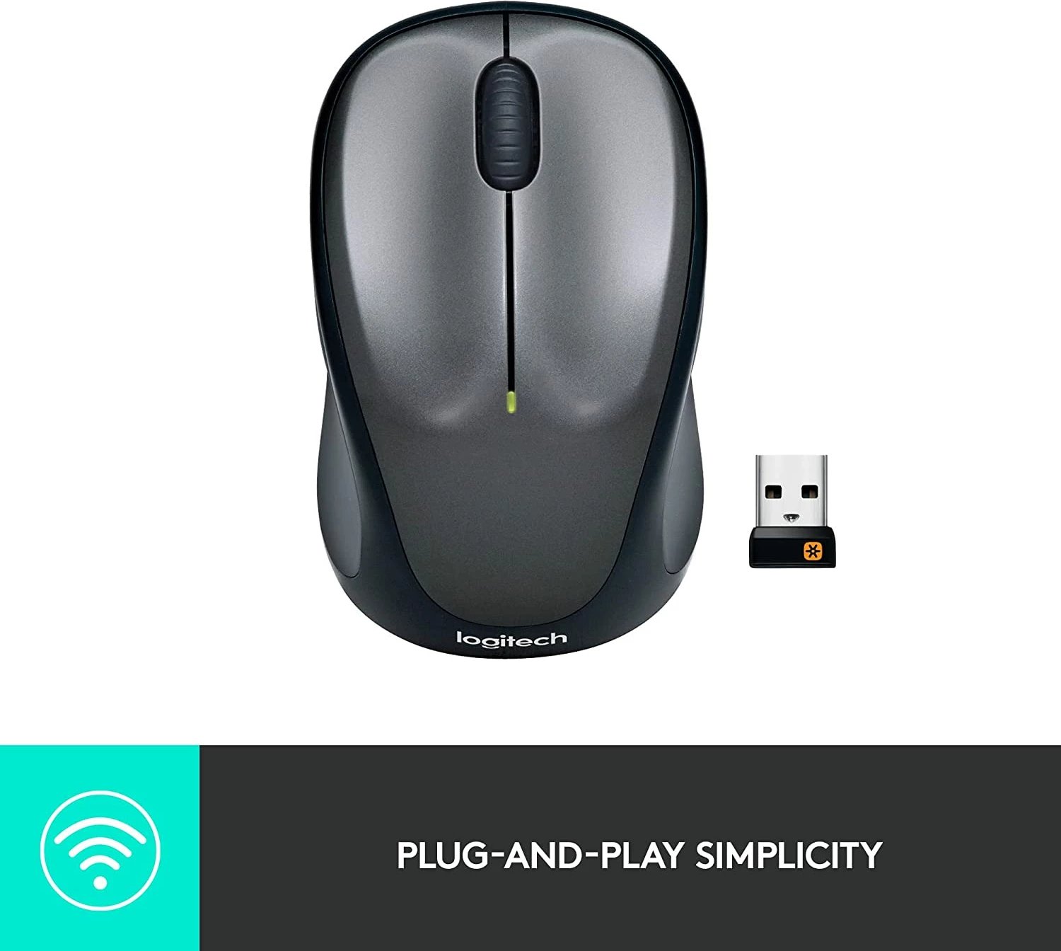 Maus Logitech M235 - Wireless, 2.4GHz, e zezë/gri