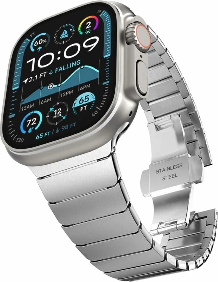 Rrip metalik Tech-Protect LinkBand për Apple Watch 44/45/46/49mm, Argjend