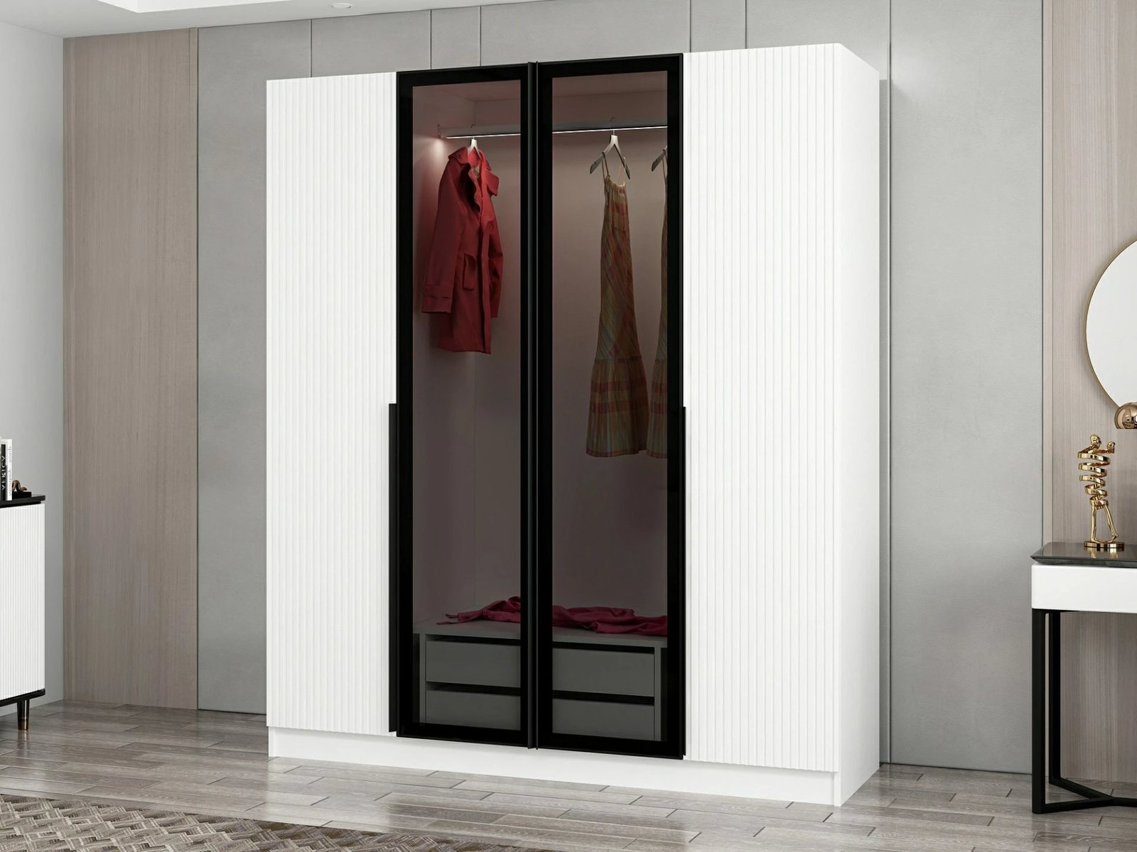 Dollap garderobe Skye Decor, Kale Plus, fume, 180x210x52cm