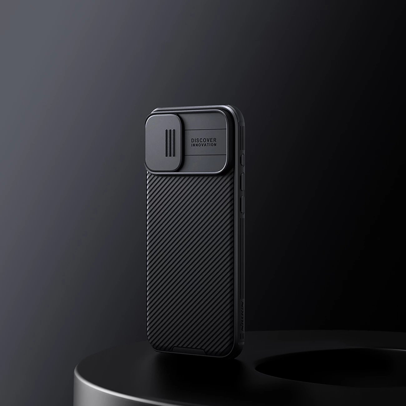 Mbështjellës Nillkin CamShield Pro Magnetic për iPhone 16, i zi Mbështjellës Nillkin CamShield Pro Magnetic për iPhone 16, i zi