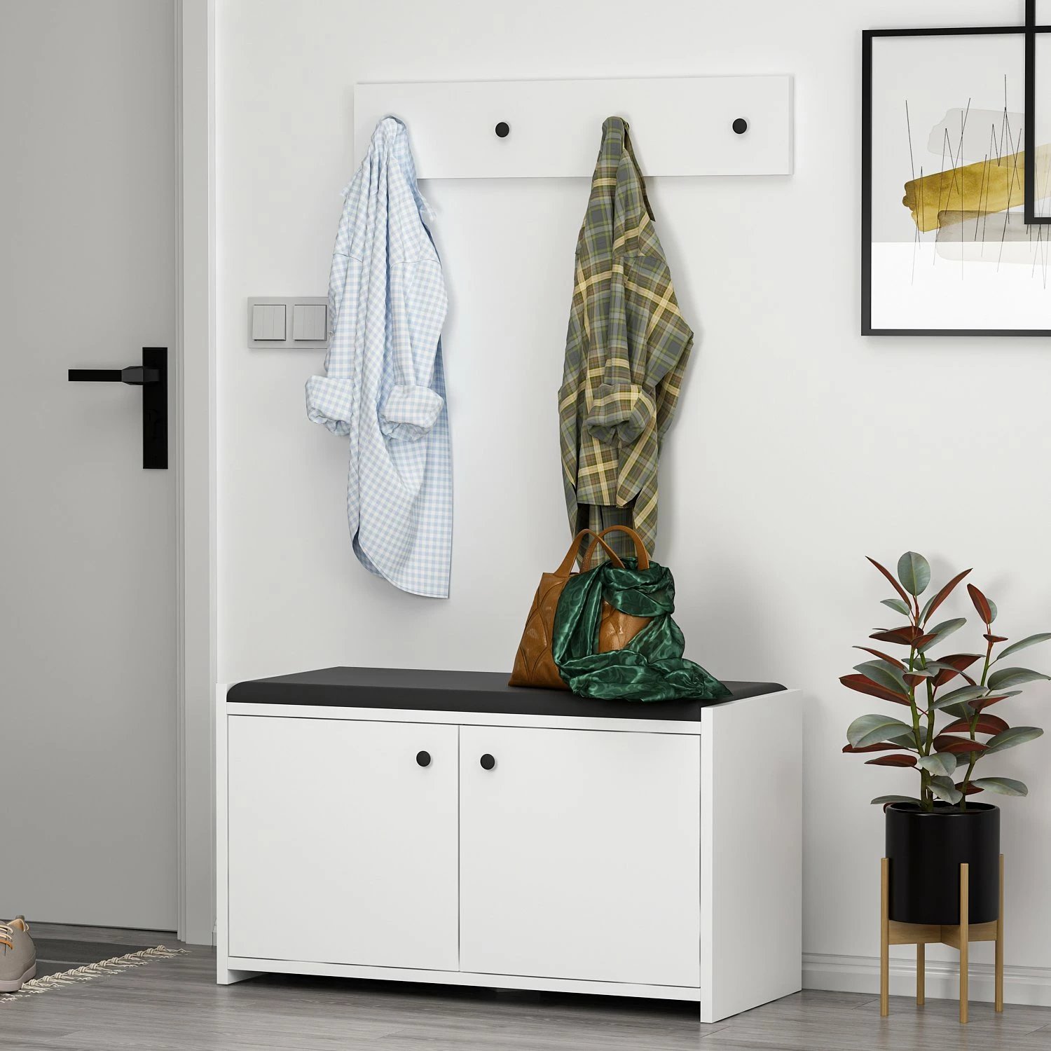 Dollap këpucësh Skye Decor, Zen, i bardhë