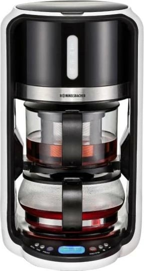 makinë çaji, Rommelsbacher, TA 1200, 1 L, programe 80/85/90/100°C, LCD, funksion ruajtje ngrohtësie, e zezë/argjend
