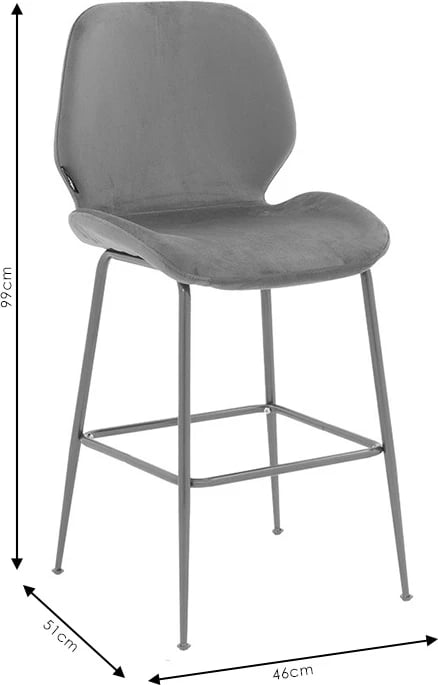 Karrige për bar Impel metal këmbë të arta-kadife mollë e kalbur