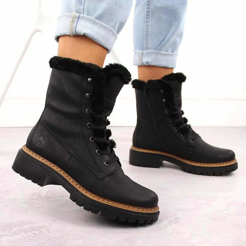 Çizme femra Rieker, të zeza