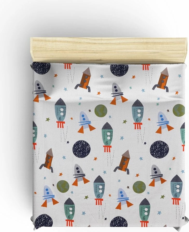 Set mbulesë krevati Super King Pique, L'essentiel, Spacex, ngjyrë kaltër e errët, 260x220cm