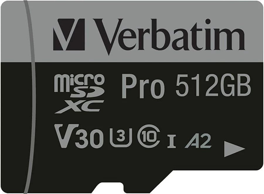 Kartelë MicroSD Verbatim 512GB SDHC Pro Class 10 me Adapter