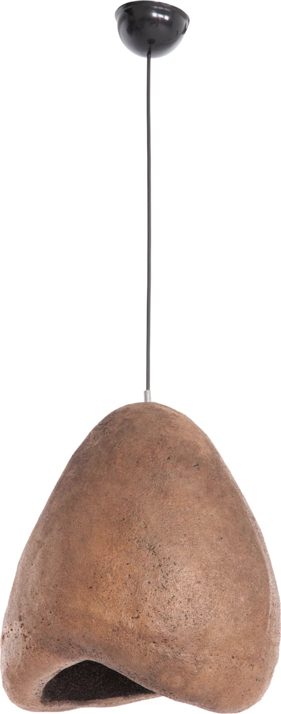 Llambë varëse tavani pamje guri STONER (S) FB94417 bezhë e errët transparente 35x27x40H cm.