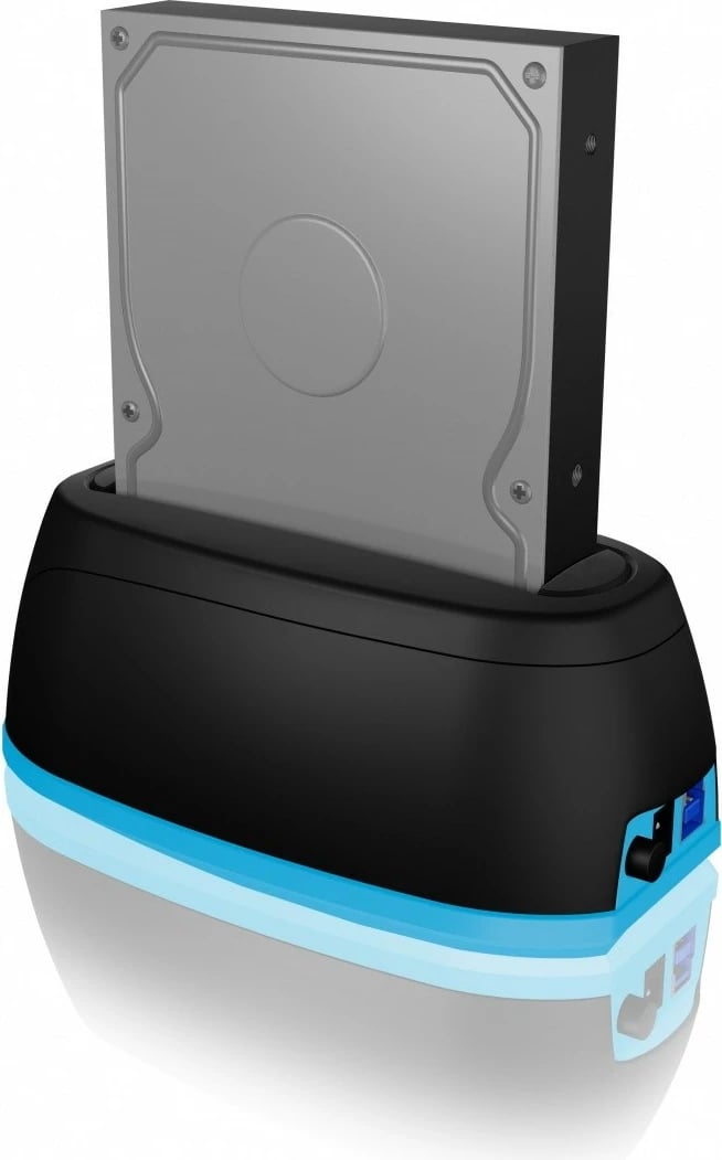 Docking station IcyBox IB-1124L-C3 për SSD/HDD 2.5"/3.5", USB 3.0, e zezë
