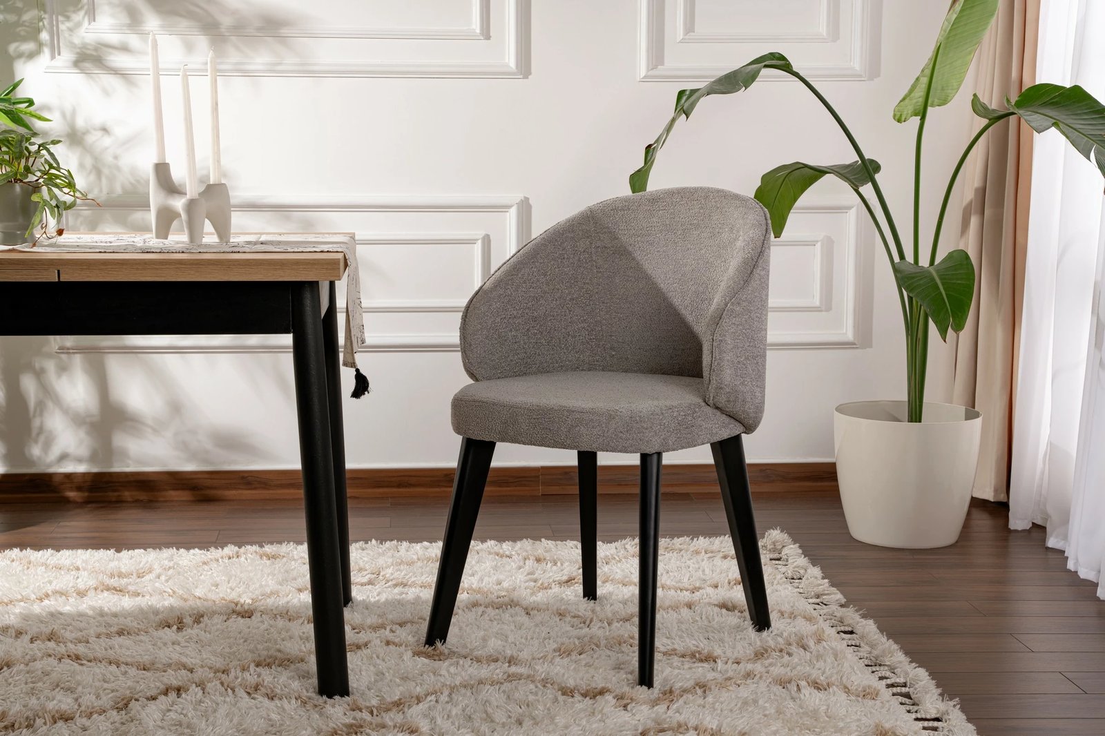 Set karrigesh (2 copë) Skye Decor, Bentley, gri, e zezë