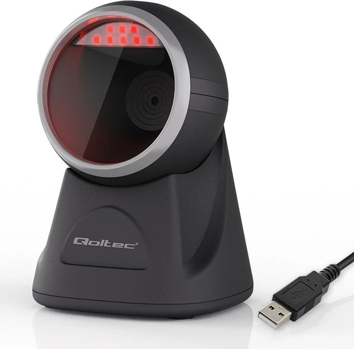 Lexues barkodesh stacionar Qoltec 50879, 1D/2D, USB, i zi
