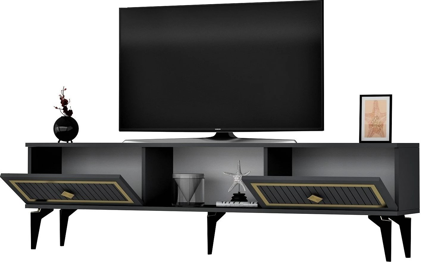 Komodë TV Hanah Home, Nil, anthracite dhe ari