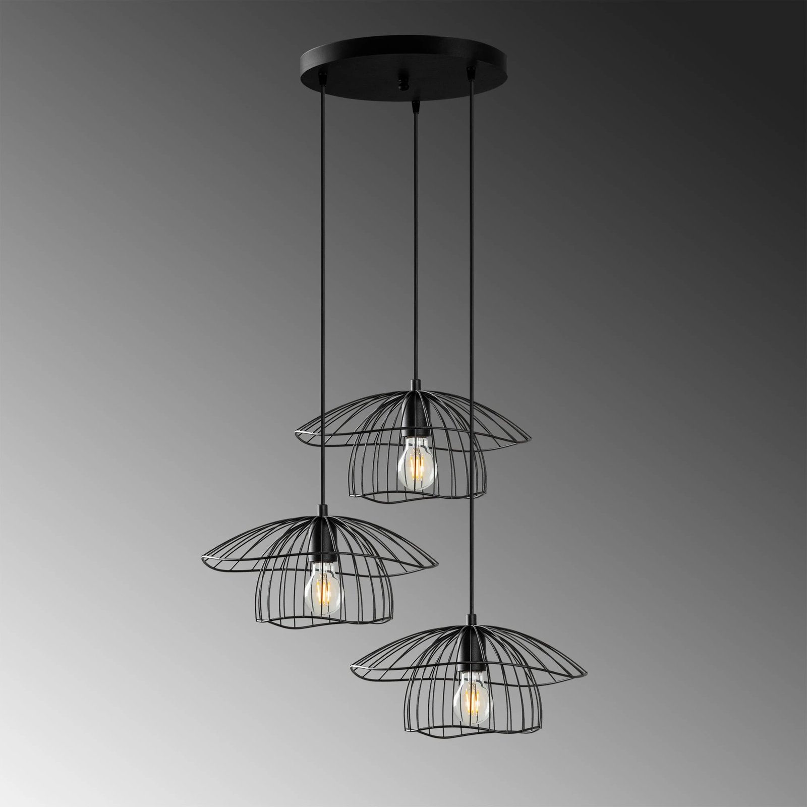 Llambë tavani Opviq, Mantar - 6500 - S - 1, metalike, e zezë