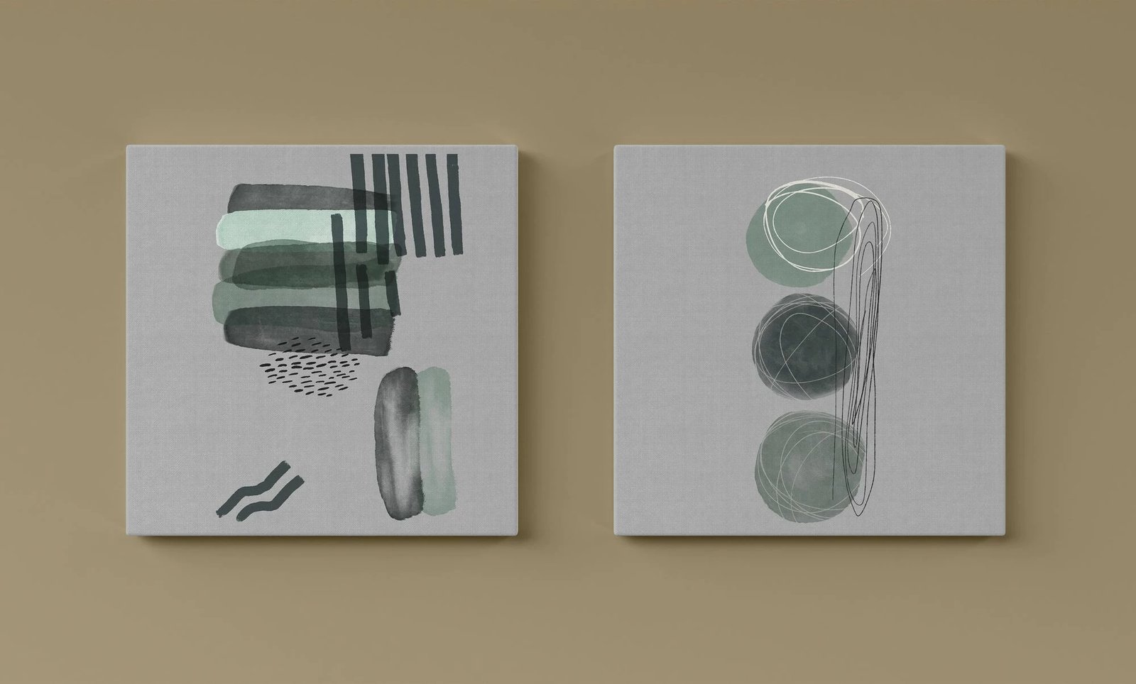 Pikturë dekorative në kanavacë (2 copë), Wallity, ASR_CNVS25 - 8, 50x50cm