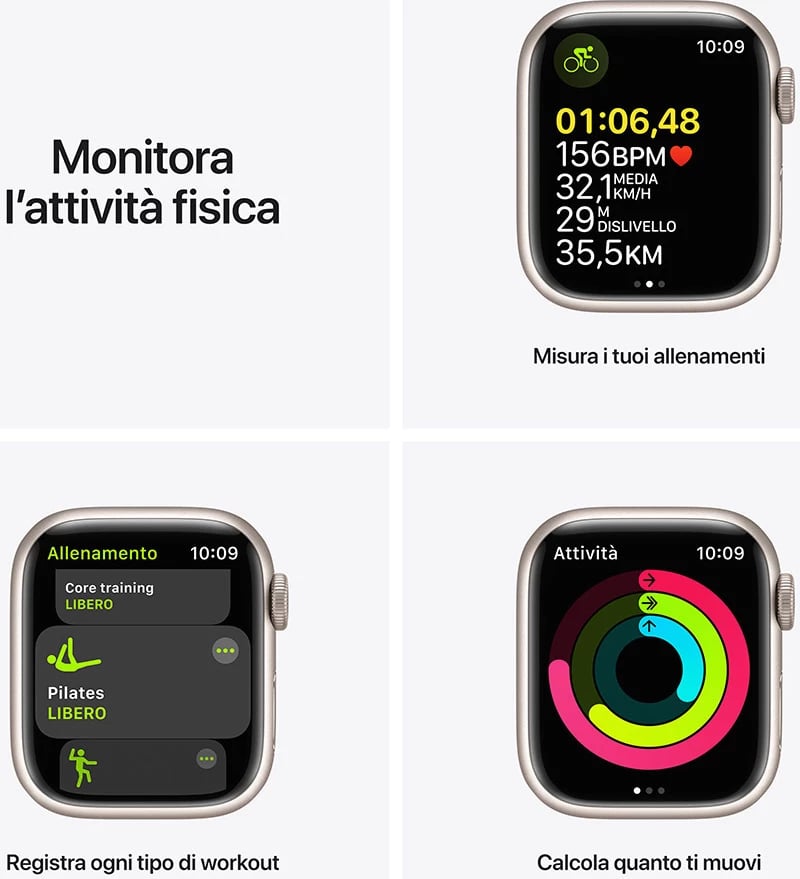 Smartwatch Apple Watch Series 7 Cell 41mm Starlight Aluminium/Starlight Sport Band