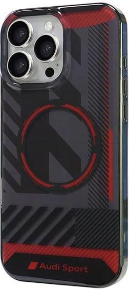 Mbështjellës Audi IML Sport MagSafe për iPhone 16 Pro Max 6.9", i zi