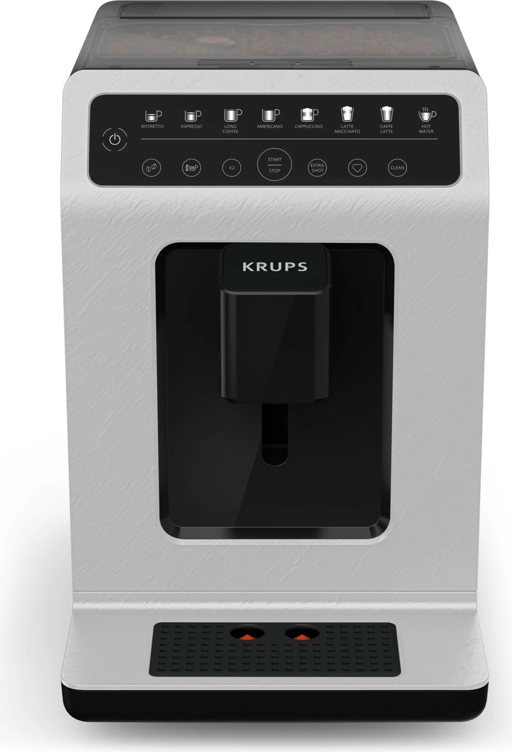 Aparat kafeje Krups Evidence ECO-Design EA897A, 2.3L, mulli i integrum, 1450W, zi/gri