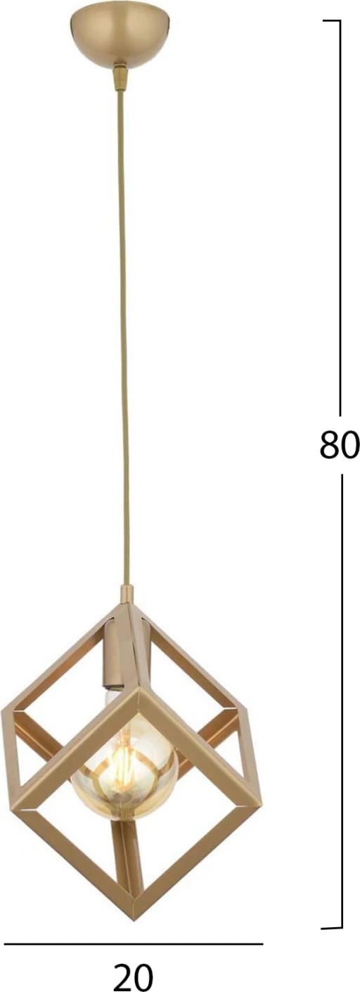 Llambë varëse metalike, ngjyrë ari, FH7421.02, 20x80 cm Llambë varëse metalike, ngjyrë ari, FH7421.02, 20x80 cm