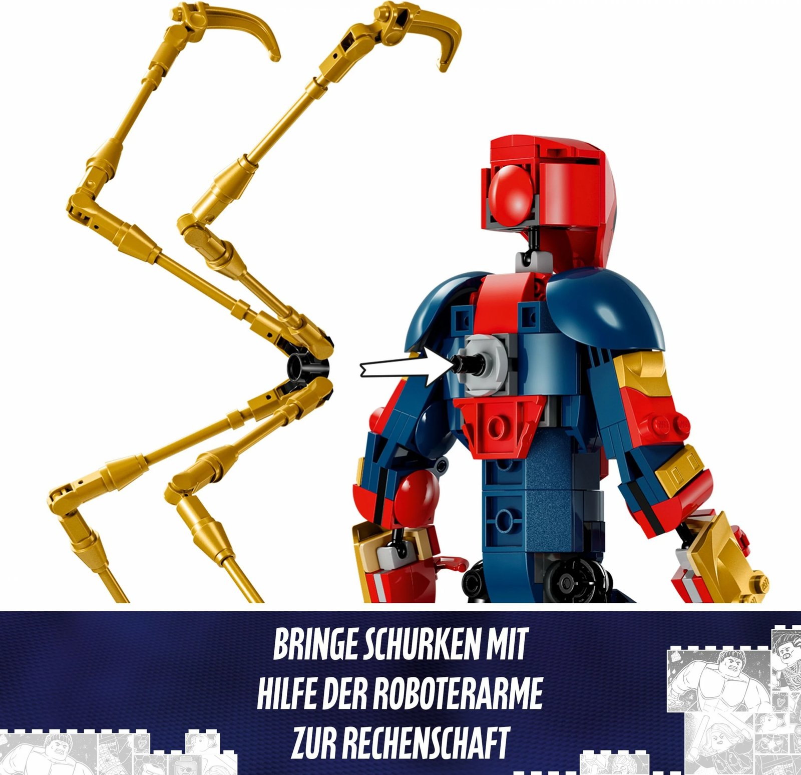 Set ndërtimi LEGO Iron Spider-Man 76298, 303 pjesë, shumëngjyrësh Set ndërtimi LEGO Iron Spider-Man 76298, 303 pjesë, shumëngjyrësh