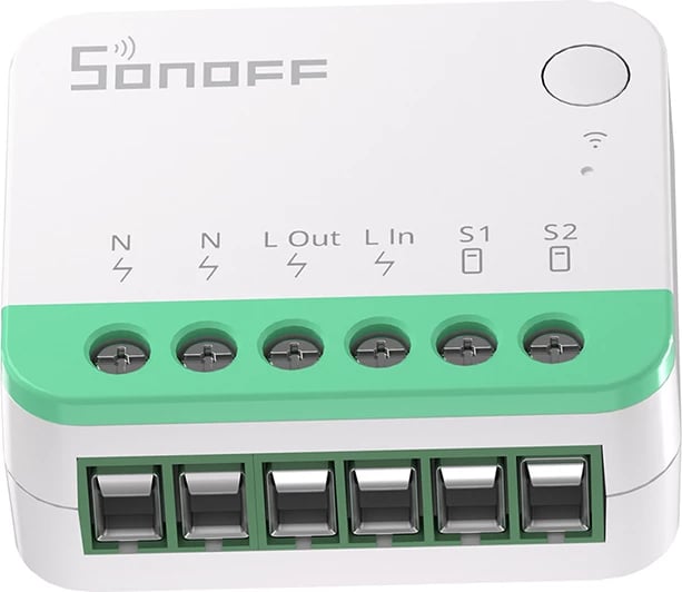 Switch i mençur Wi‑Fi mini, Sonoff, MINIR4M, Matter, 10A, 2.4GHz, për Apple HomeKit/Google Home/Alexa/SmartThings