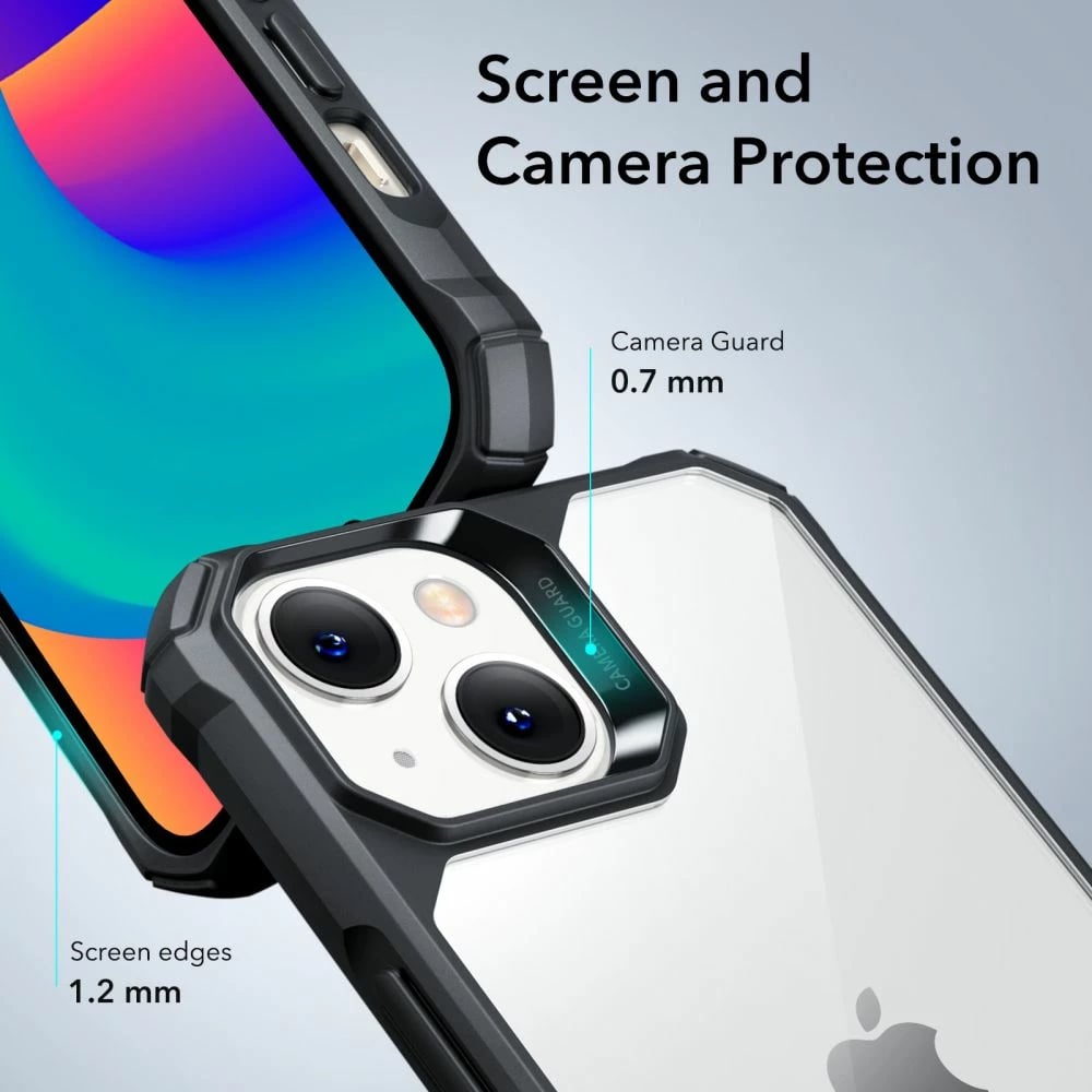 Mbështjellës ESR Air Armor për iPhone 14 Plus, Transparent/Black