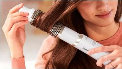 Furçë elektrike për flokë Philips BHA303/00, 800 W, 3 nivele temperature, jonizim, e bardhë