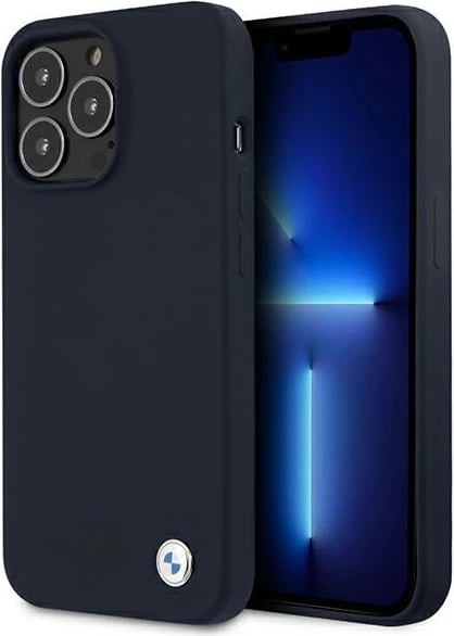 Mbështjellës BMW Silicone Signature për iPhone 13 Pro Max 6.7", Blu e errët