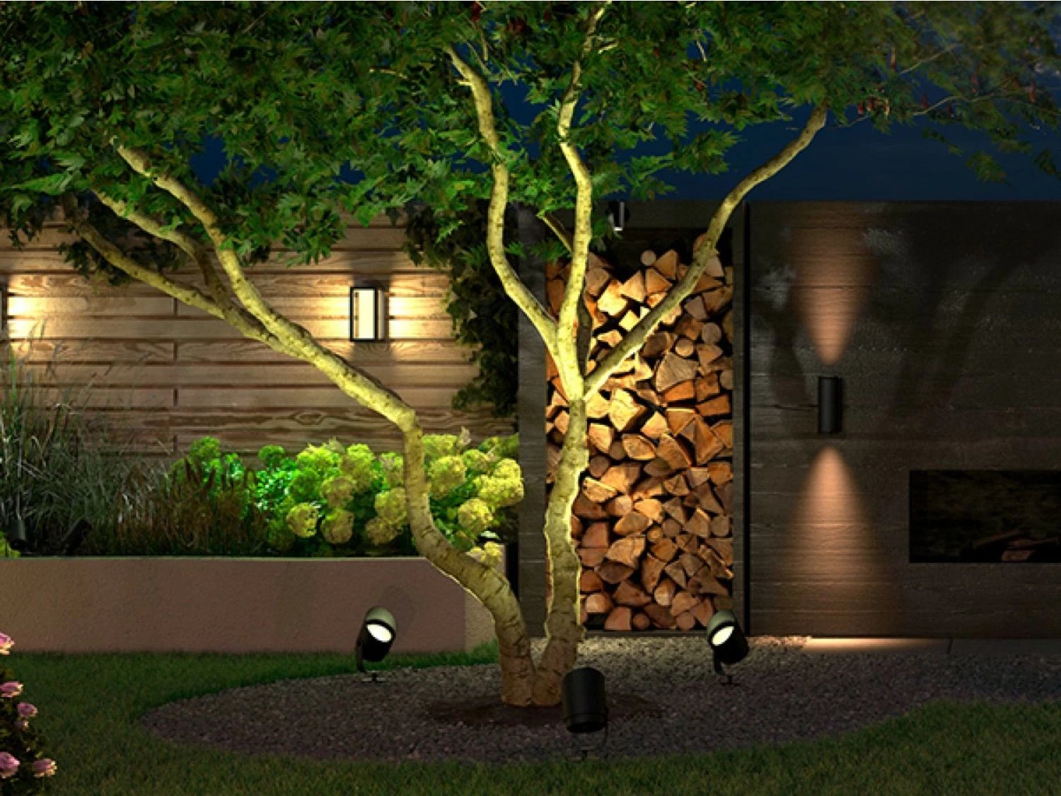 Dritë spot Philips Hue Lily XL, LED, e zezë, Smart, për ambient të jashtëm