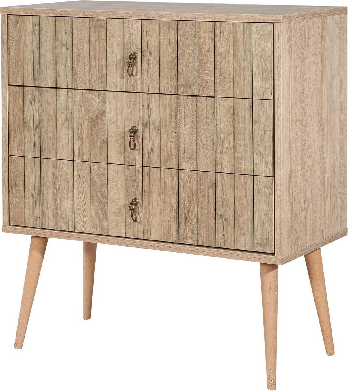 Komodë Skye Decor, Trio, ngjyrë lisi Sonoma, 80x90x40cm