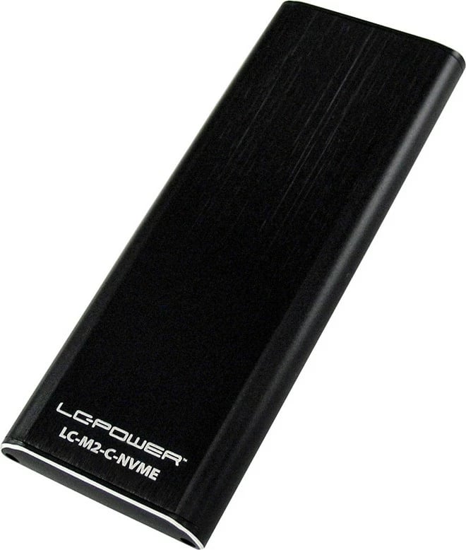Kasë LC-Power LC-M2-C-NVME për SSD M.2 NVMe, USB Type-C, e zezë