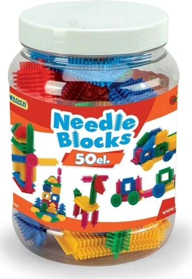 Set blloqe ndërtimi Wader Hedgehog Blocks 50 copë, shumëngjyrëshe