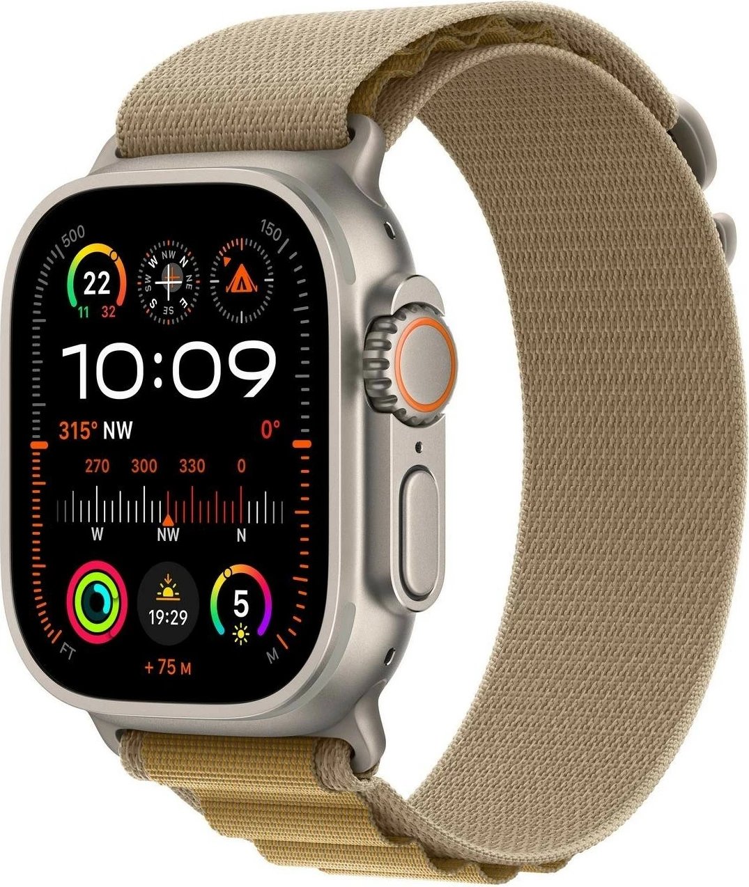 Smartwatch Apple Watch Ultra 2 GPS + Cellular 49mm, Kasë Titanium, Tan Alpine Loop