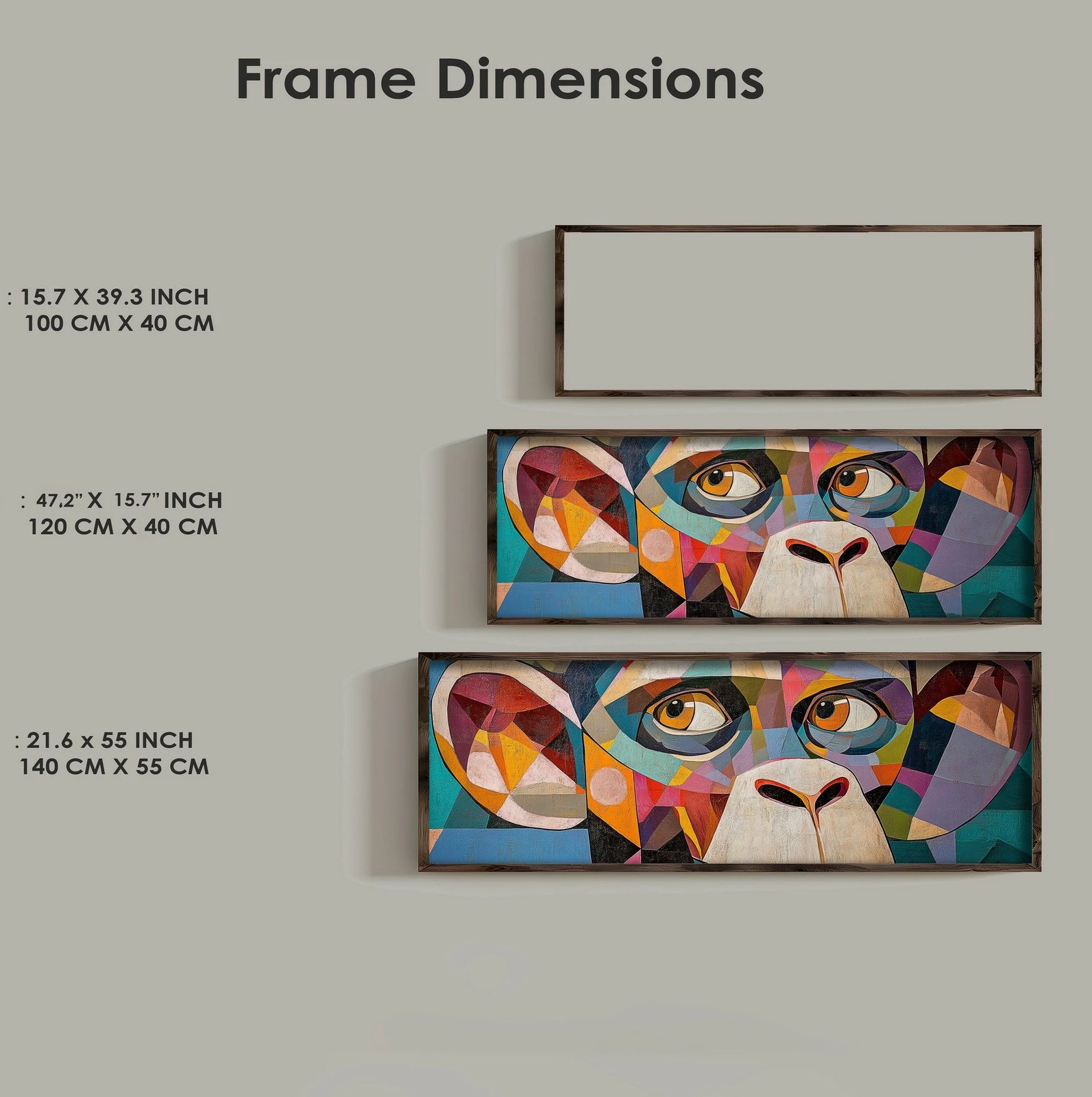 Pikturë dekorative me kornizë MDF, shumëngjyrëshe, Wallity EMR067