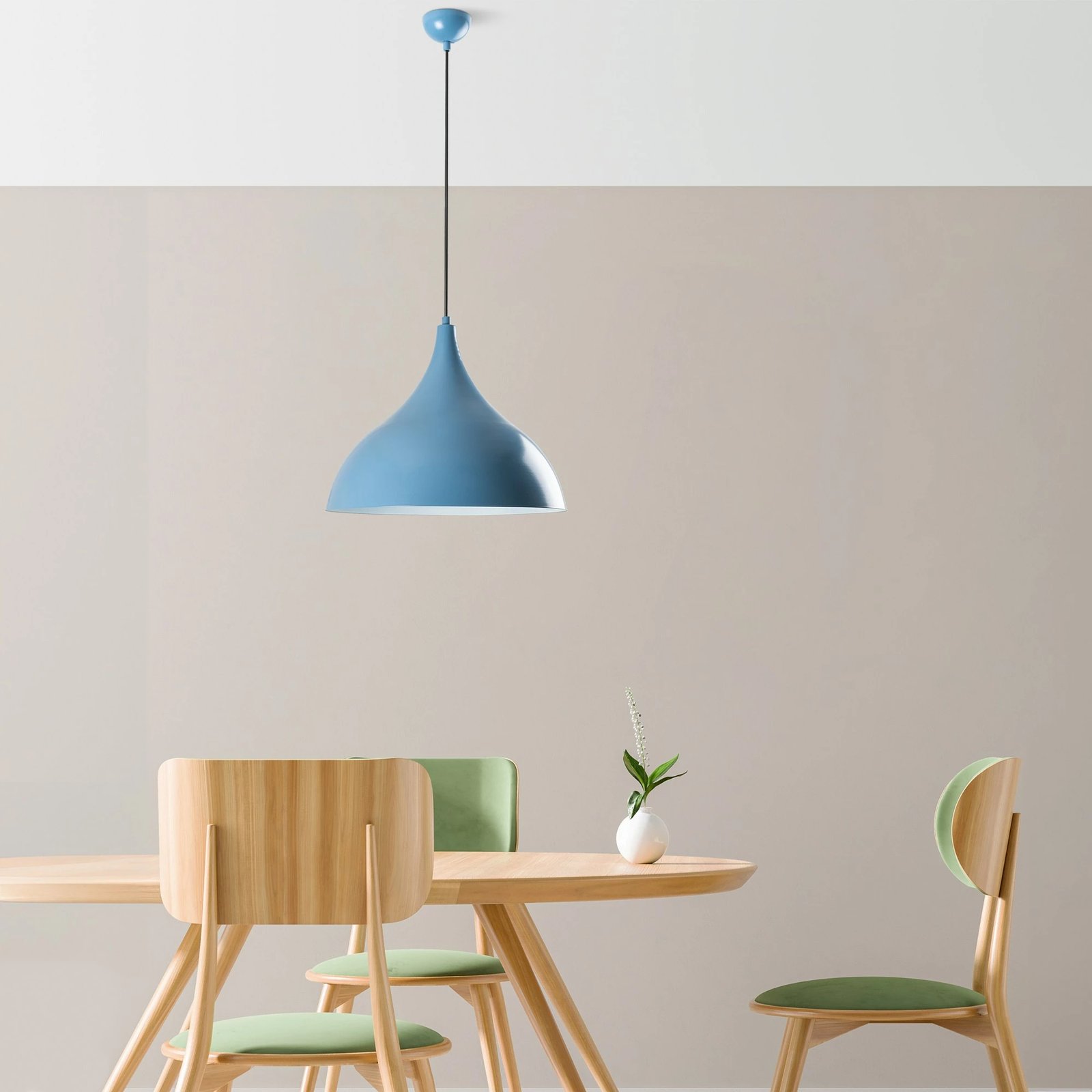 Llambë tavani Opviq Bitlisim, metal, ngjyrë kaltër e çelët