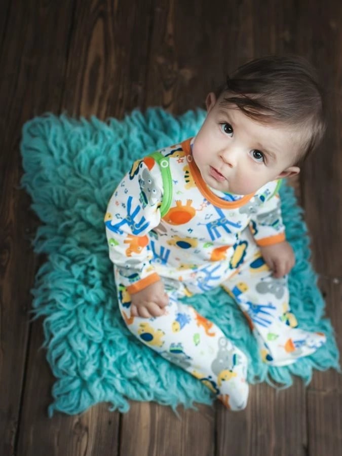 pallto bebe, Bobas Fashion, Zoo, 100% pambuk, madhësi 74 (6-9 muaj), portokalli